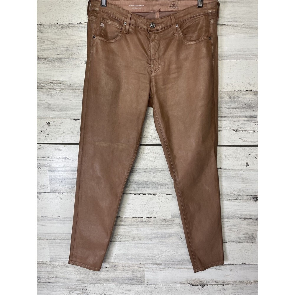 Adriano Goldschmied sz 30r The Legging Ankle Super Skinny Faux Leather Pant